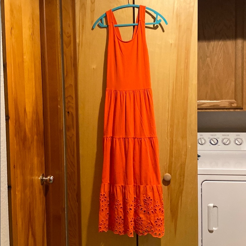 J Crew size medium orange summer dress